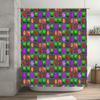 Colorful Candy Pattern Shower Curtain Sweet Treats Dessert Food Bathroom Decor Waterproof Backdrop