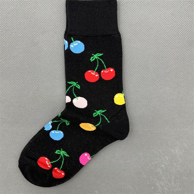Happy Socks Women's Unisex Combed Cotton Sock Cherry Strawberry