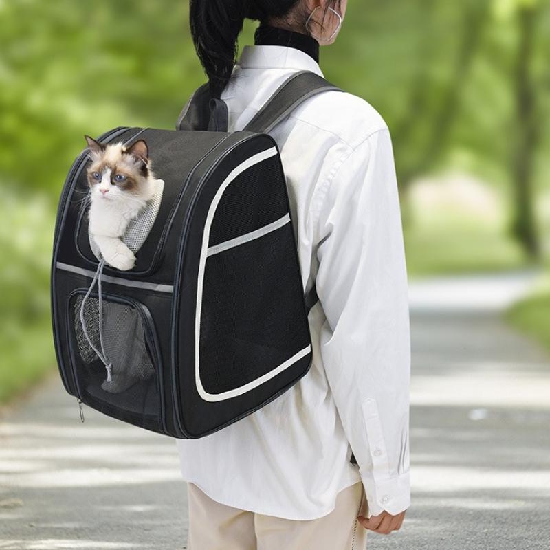 Cat Outing Backpack Breathable Portable Pet Folding Bag Large Capacity  Side-opening Foldable Pet Backpack Puppy 6kg