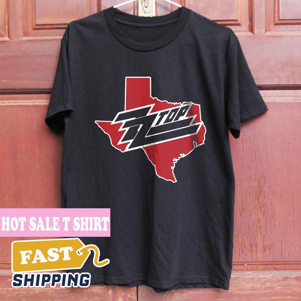 ZZ Top TEXAS Album Cover Black Unisex  Size S-5XL cg707 Unisex T-Shirt S