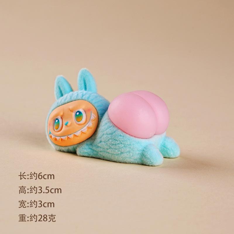 Tide Play Resin Ornament Ornament, Flocking Cute Doll Blind Box Blind Bag Desktop Ornament