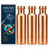 Botella de Cobre Martillado Tradicional Nirmal Ganga 1L (Paquete de 3)