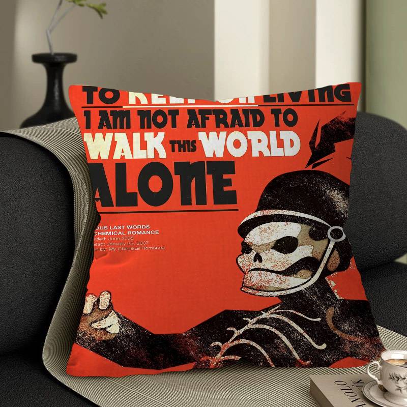 

Rock Band M-My C-Chemical R-Romance Pillow Cushion Cover Pillowcase Living Room Sofa Home Decor Customized 12x12Inch