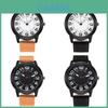 Quartz Watch For Men With Luminous Hands Business Casual Alloy Case Leather Strap