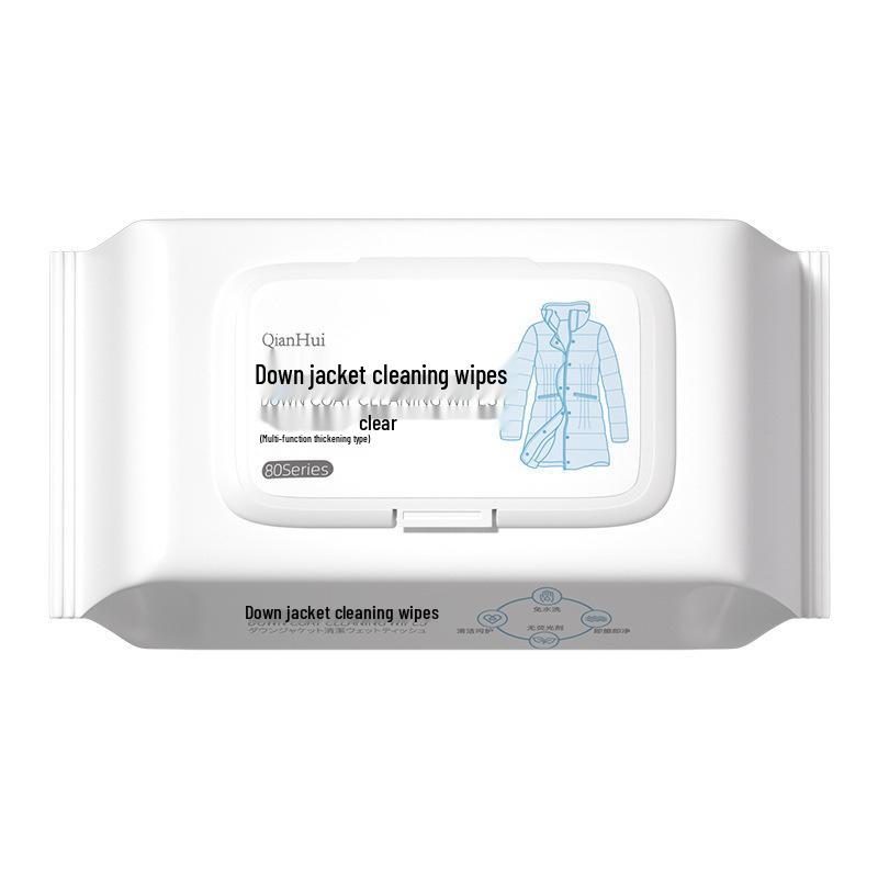Down Jacket No-Wash Cleaning Wipes - Stain Removal & Degreasing Tissues