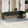 VidaXL Garden Lounge Set with Cushions 6 Pcs, Patio Sofas, Patio Furniture Set, Outdoor Furniture, Grey 3221389