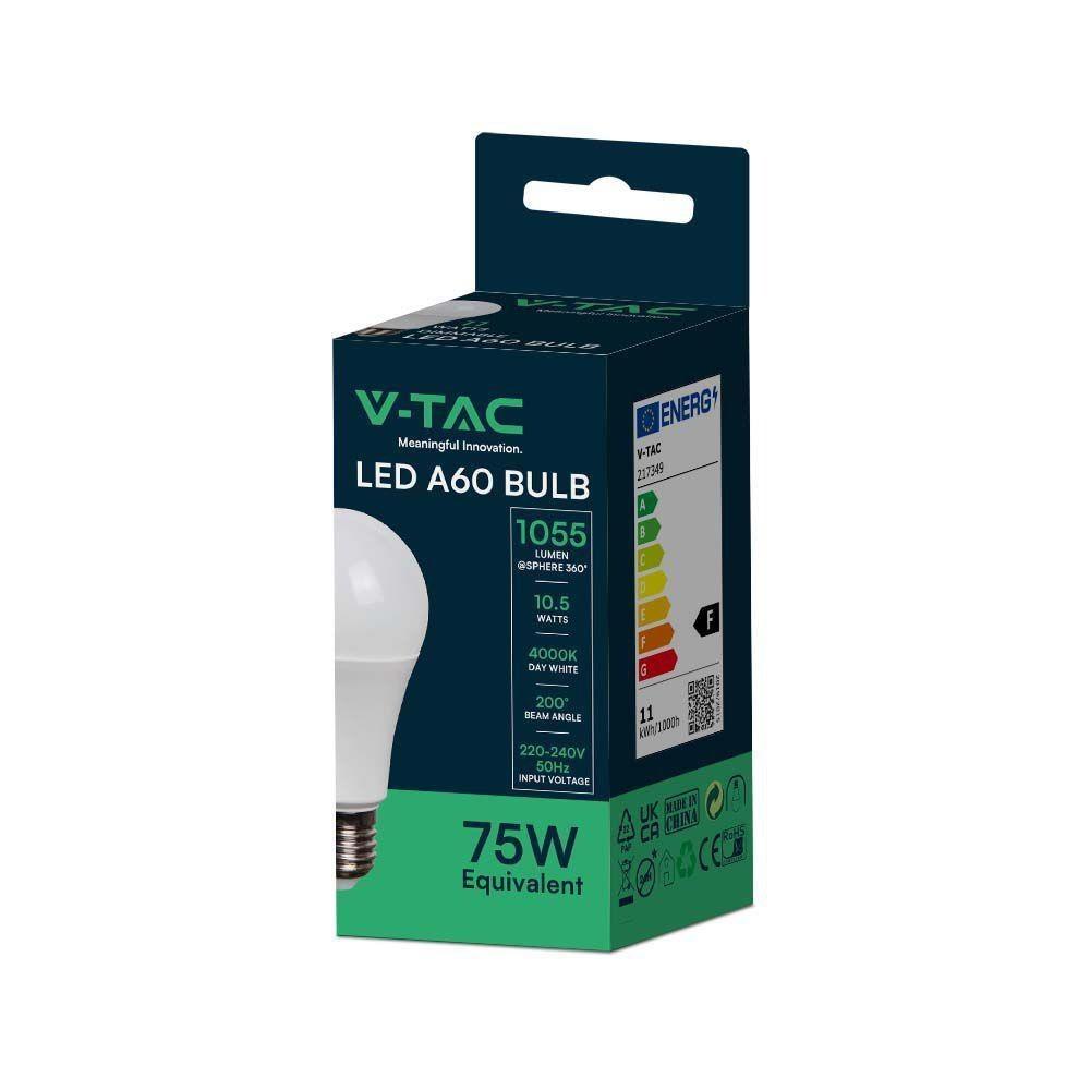 V-TAC LED Bulb 10.5W E27 A60 VT-2112-N 4000K 1055lm