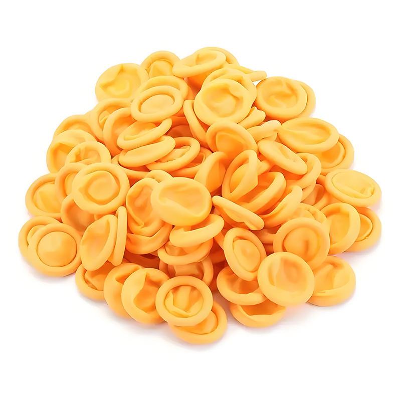 100PCS Multi-color Disposable Finger Cots Anti Slip Latex Powder Free Rolled Edge Finger Cots Beauty Hairdressing Tattoo Tools