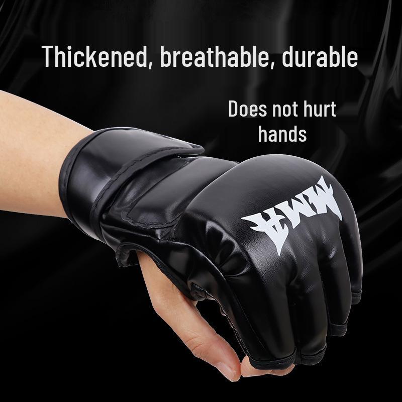 Adult Boxing Gloves for MMA and Sanda Training, Punching Bag, Free Fighting Practice