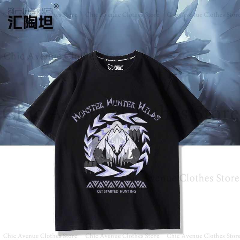 Game Monster Hunter Series Print Tshirt Cotton Summer Tee Short Sleeve Tops Casual Tshirt Casual Clothes Unisex Clothing