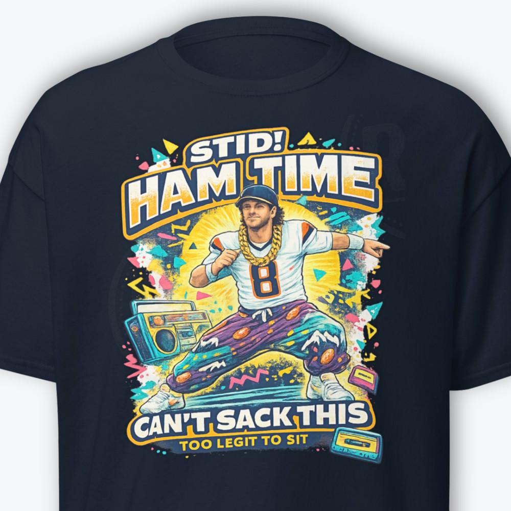 Funny Jarrett Stidham Shirt STID HAM TIME 90s Music Parody Denver Football Unisex T-Shirt S