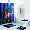 African Woman Digital Printing Creative Shower Curtain Floor Mat Set Bathroom Carpet