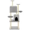 VidaXL Arbre à chat avec griffoirs en sisal Gris clair 180 cm 172032