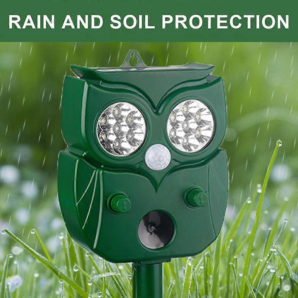 Ultrasonic Solar Animal Repellent, Repellent Garden Outdoor, Rat, Squirrel, Skunk, Mole, Dog, Cat, Waterproof with Motion Detector
