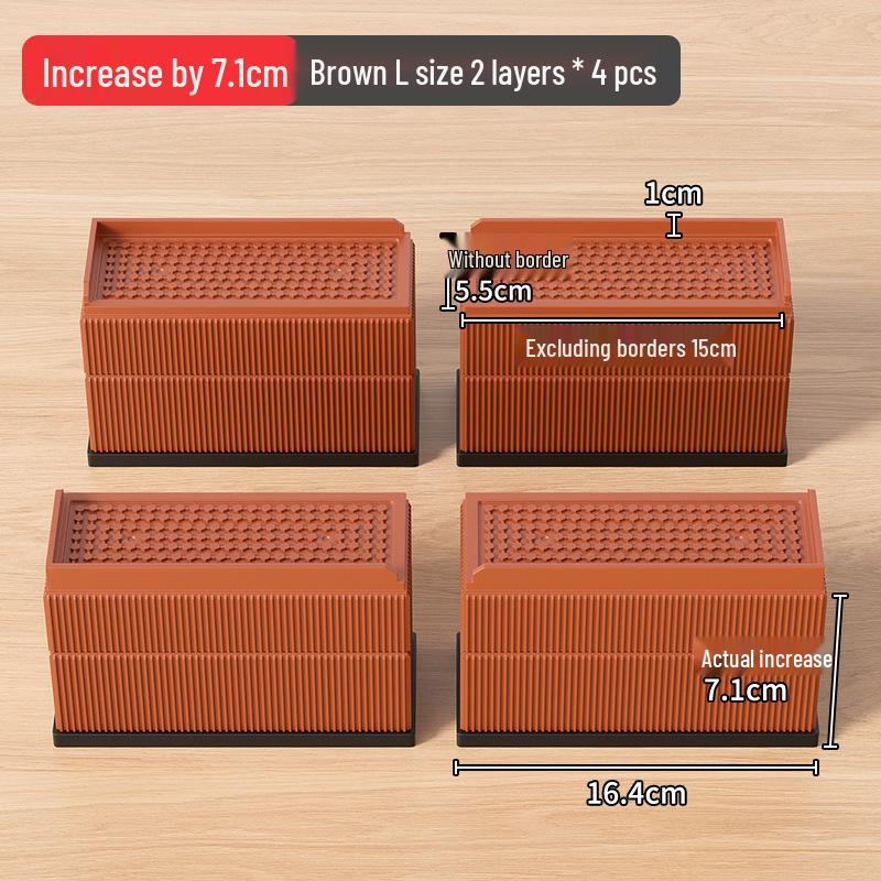 Non-Slip Furniture Heightening Pads for Table, Sofa, Coffee Table, TV Cabinet - Shockproof Leg Risers