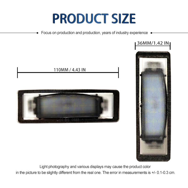 2pcs Car Canbus Error-Free Led License Number Plate Lights White For Kia Optima K5 Optima Hybrid Sportage Proceed GT Soul SK3