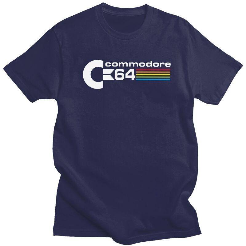 Custom Mens Commodore 64 T Shirt Short Sleeves Cotton Tshirts Tshirt Casual C64 Amiga Computer Tees Loose Fit Clothes