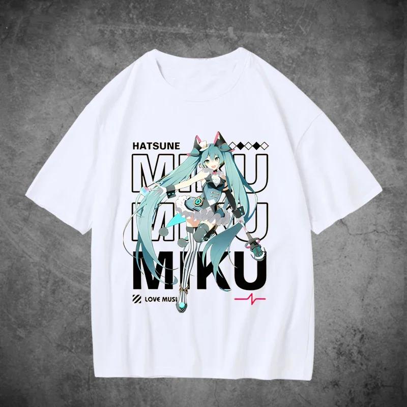2025 New Women's T-shirt Casual T-shirt Printed T-shirt Street T-shirt Hatsune Miku Y2k Printed Fashion Round Neck Short Sleeve
