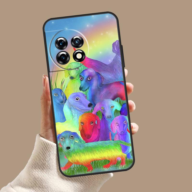 

Cartoon Dachshund Sausage Dog Case For OnePlus 11 12 9 10 Pro 10R 12R 8T 10T OnePlus Nord N30 N20 N10 CE 3 2 Lite Cover OnePlus Nord CE3Lite