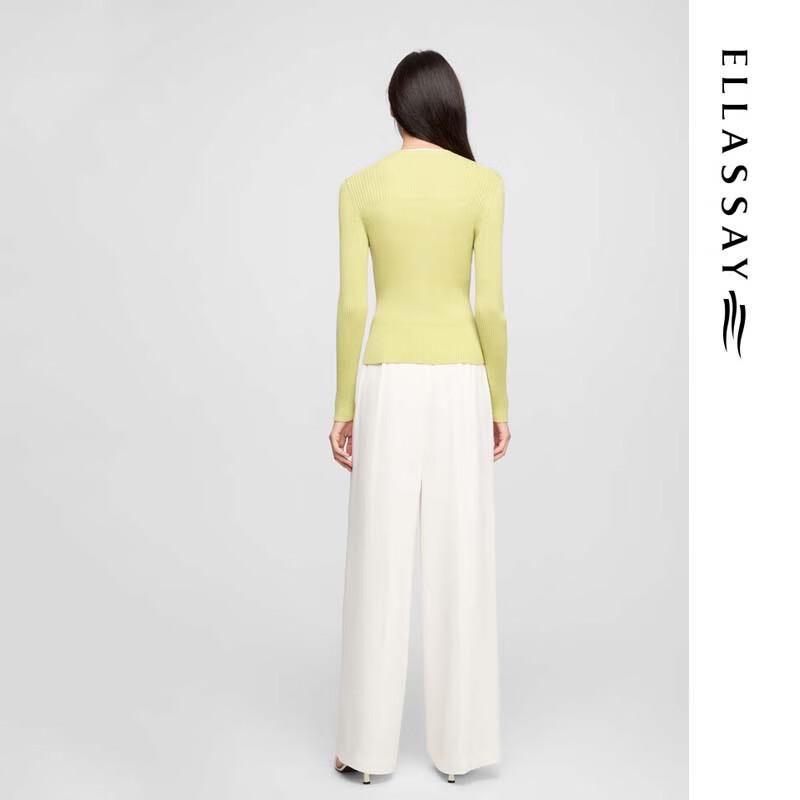 ELLASSAY Women's Stylish V-Neck Knit Sweater