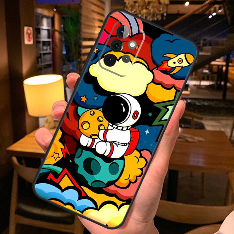 Star Astronaut Cute Case For Samsung Galaxy A16 A06 A26 A36 A56 A52 A53 A33 A13 A34 A54 A14 A15 A35 A55 A22 A32