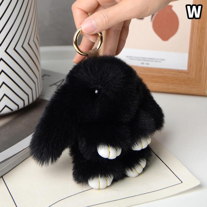 15Cm Rabbit Fur Keychain Women Bag Car Key Chain Pendant Decoration Jewelry Bags