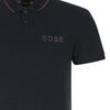 HUGO BOSS Polo Shirts Men's Black Polo Collar Moderate Straight Fit 50472230-404