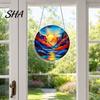 Window Decoration Puzzle Acrylic Suncatcher, Colorful Hanging, 7.48 Inch Sun Catcher Pendant Ornament, Ideal for Gifting And Home Decor Artistic Light
