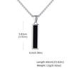 Fashion Retro Geometric Natural Stone Pendant Necklace, Blue Stone Stainless Steel Necklace, Minimalist Vintage Jewelry for Men