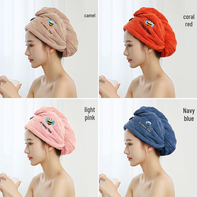 Premium Coral Fleece Quick-Dry Hair Towel Cap - Super Absorbent & Thickened for Women