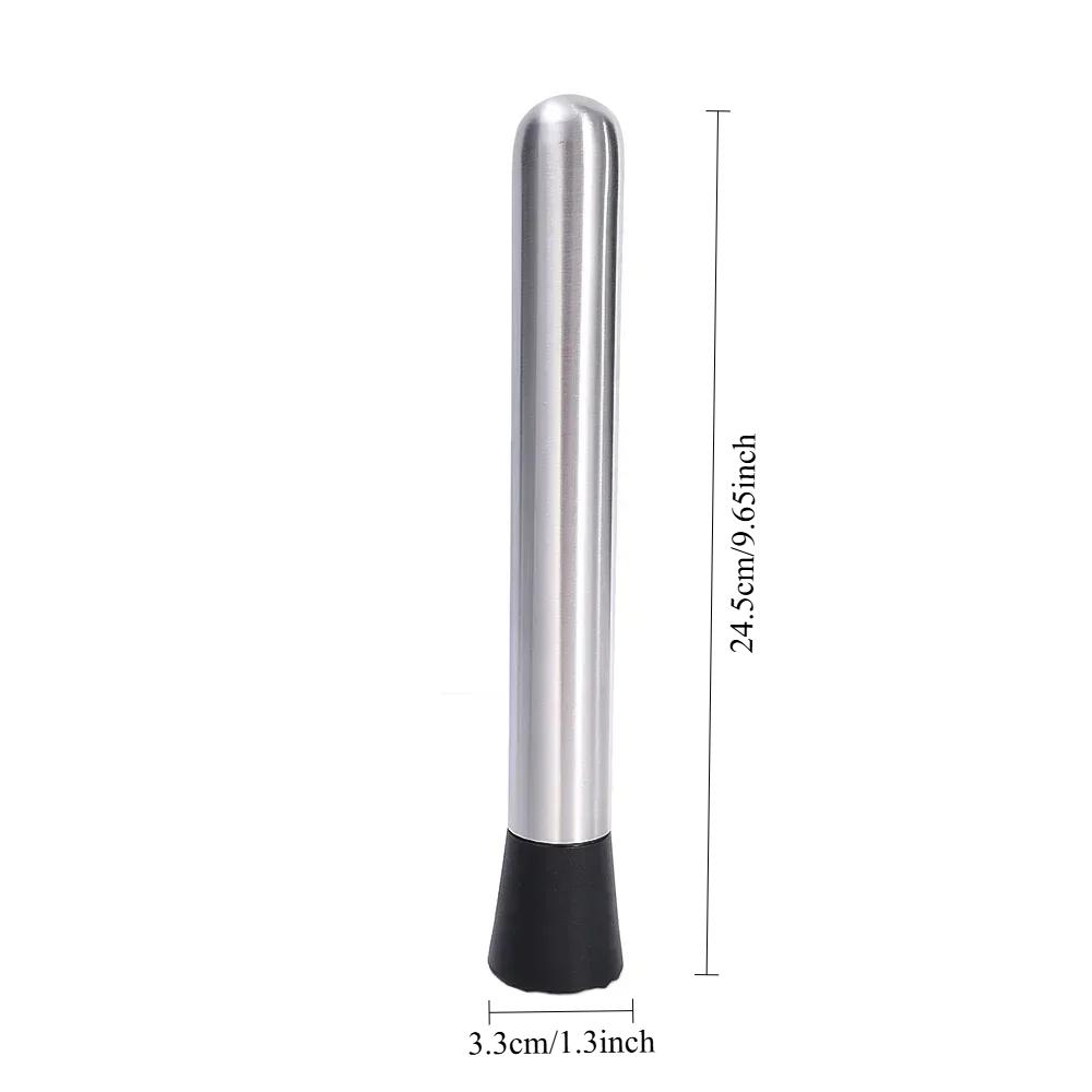 Kladivo na drcený led z nerezové oceli Multifunkční tyčinky na nanuky Koktejl Swizzle Stick Ovoce Lemon Muddle Pestle Bar Nástroje