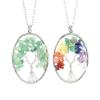 Handcrafted Natural Stone Crystal Tree of Life Necklace for Women, N24