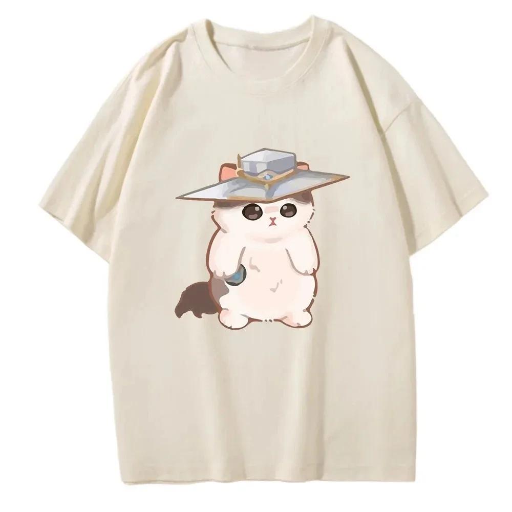 Cypher Katze Niedlicher Überraschter Pinguin Valorant Herren Damen T-Shirts O-Ausschnitt 100% Baumwolle 2022 Sommer Bedruckt Unisex Harajuku Spiel Custom