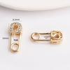 14K Gold-Filled Zircon Brooch Clip for DIY Crystal Bracelets