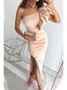 Vestido Sexy Eslitado Ajustado Europeo y Americano 2023 – Vestido de Noche Envolvente Colorido para Mujer