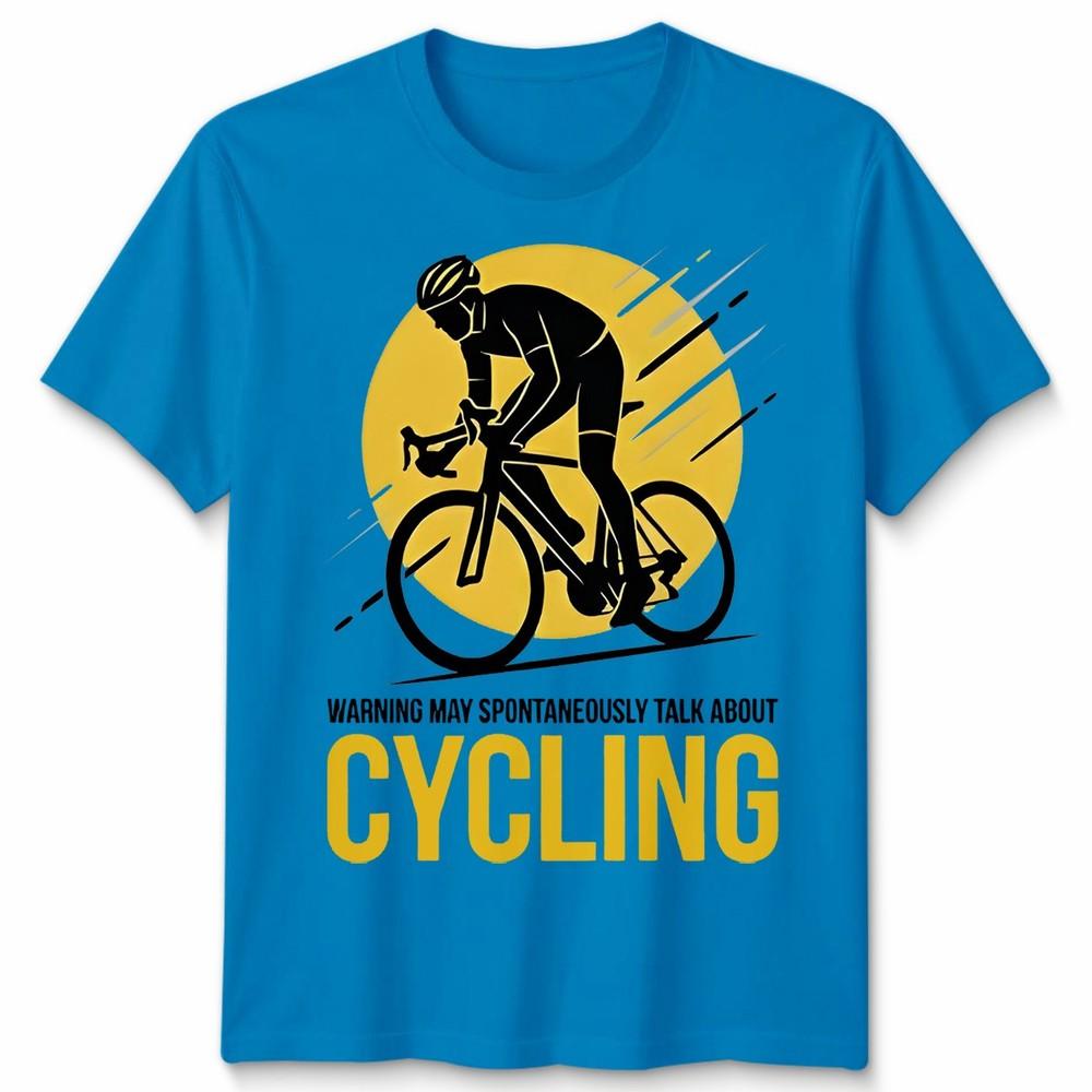 May Spontaneously Talk About Cycling Unisex T Shirt Novelty Gift Biker Cyclist