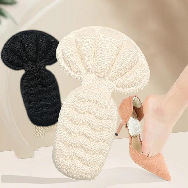 New Silicone Non-slip T-Shaped Heel Protectors Women Shoe Pads Pain Relief Foot Care Products Soft Thickened Shoes Insoles 1Pair