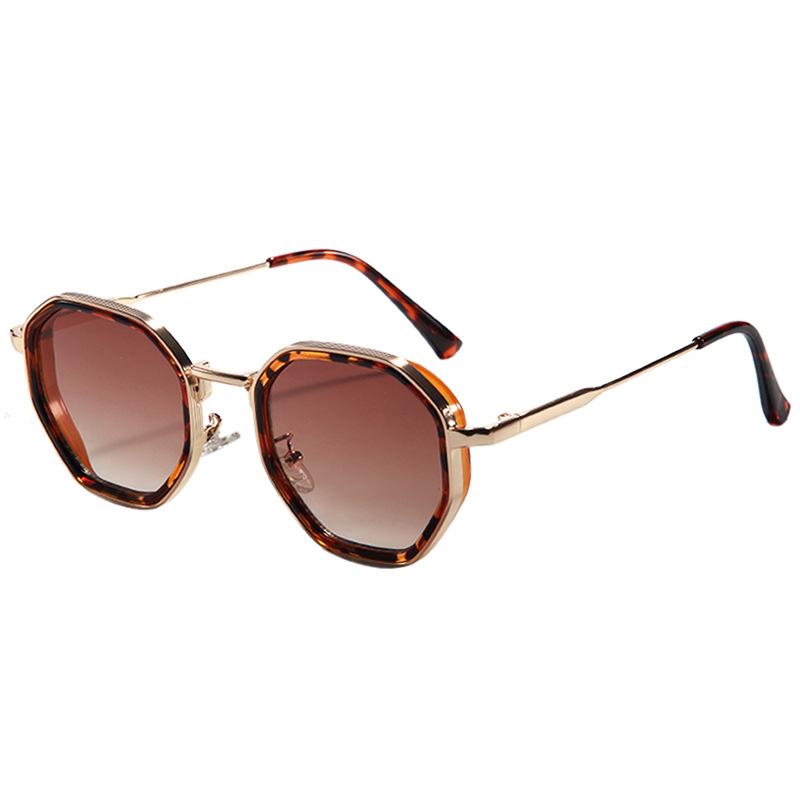 New Steampunk Sunglasses Men's Metal Polygon Large Frame Trendy Sunglasses Men's M5242
