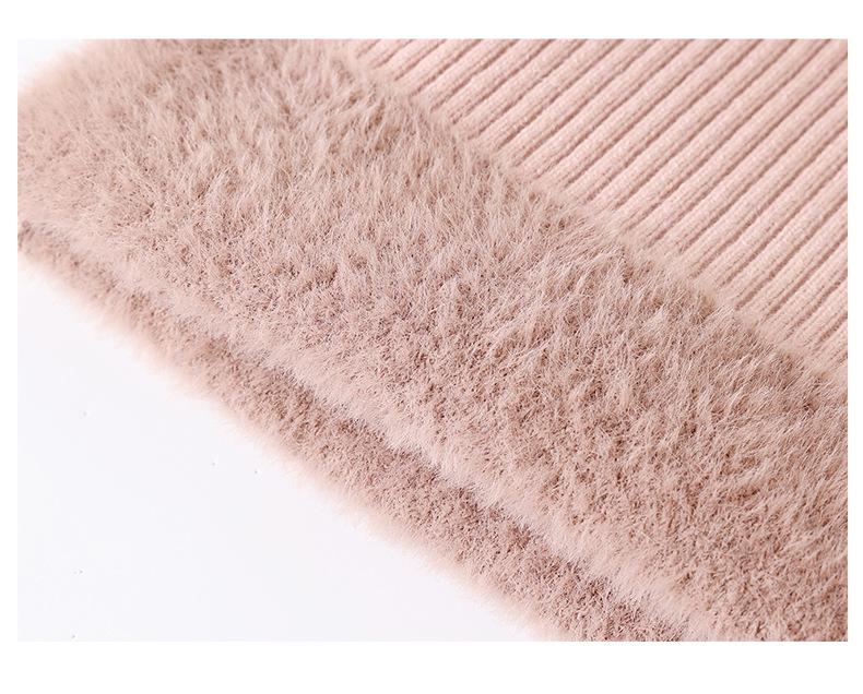Mom's Winter 2024 Fleece-Lined Thick Sweater for Middle-Aged & Elderly Women - Warm One-Piece Top