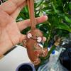 Plush Padded PU Leather Gingerbreads Man Keychain Lovely Designs Soft Materials Sturdy Hook for Keys