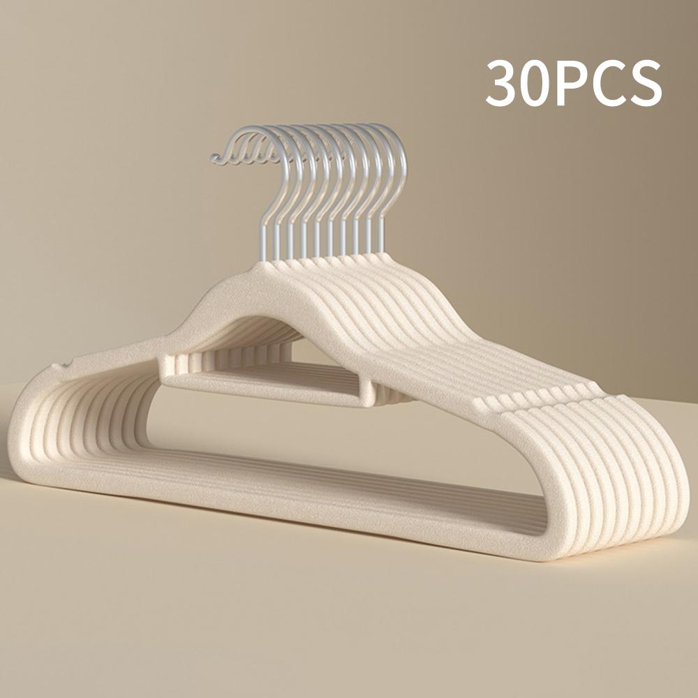 10-30PCS Non-Slip Fleece Hanger with Bold Design Decorators Seamless Wardrobe Storage Sorting Drying Rack Specialized Hanger