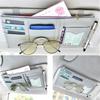 Multi Functional Sun Visor Storage Bag with Phone Holder Sunglass Case and Card Slots Space Saving Car Accessory