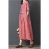 Summer Large-size Women's Checked Dress