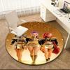 1pc K-Pop Supernatural Theme Round Carpet Painted Printed Circular Carpet, Home Door Mat, Outdoor Travel Protection Carpet