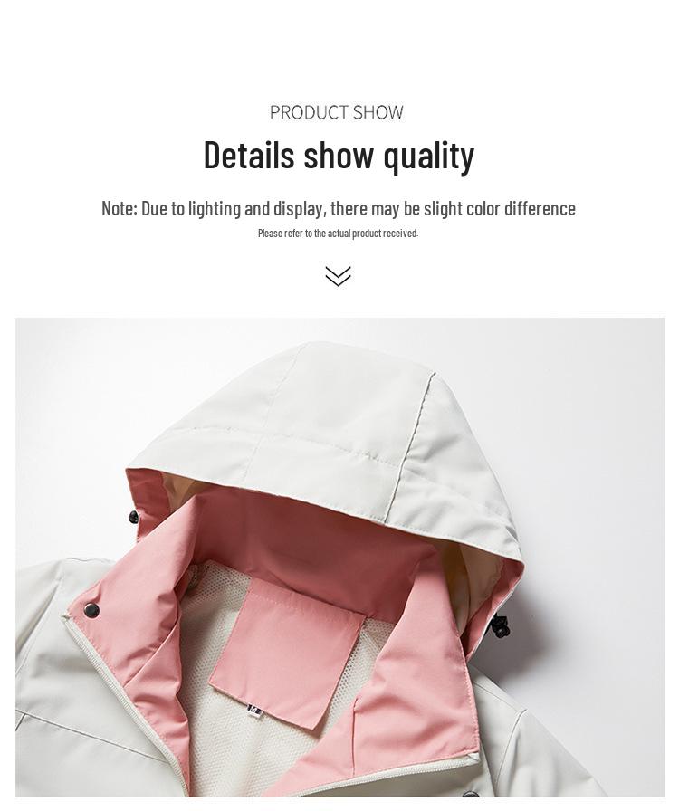 2024 Spring/Autumn Waterproof Windproof Hooded Jacket for Outdoor Sports & Leisure