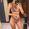 Leopard Floral Brazilian Mini Thong Bikini Women Swimwear Female Swimsuit Two-Pieces Bikini Set Bather Bathing Suit Swim