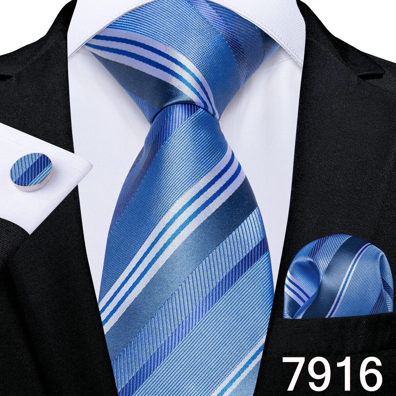 

Новые формальные галстуки классические 100% шелковые полосатые галстуки носовые платки запонки подарок для мужчин свадебный галстук DiBanGu N-7916