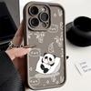 Cute Little Panda Phone Case For iPhone 17e 17 16 14 15 Pro Max Plus 13 12 Pro Max 16e 11 Shockproof Soft Silicone Cover Funda