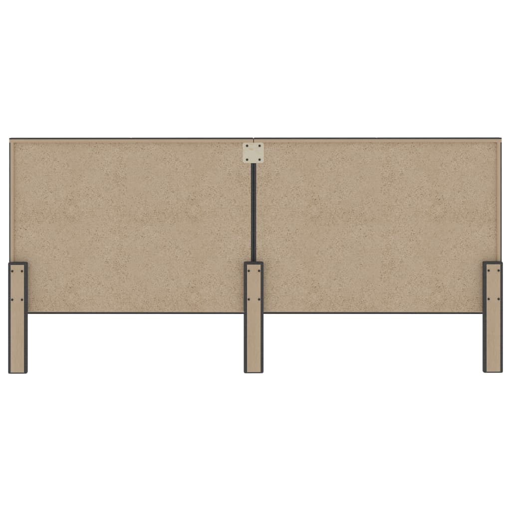Box Spring Bed Dark Grey Fabric 200 x 200 cm