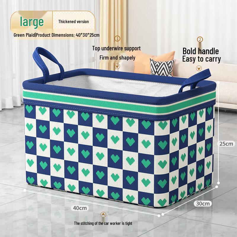 Heart-Patterned Foldable Quilt Storage Bag